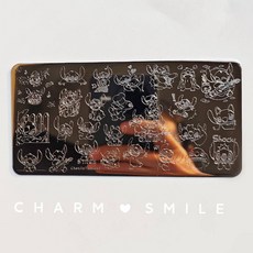 네일 템플릿 만화 캐릭터 스탬핑 플레이트 프렌치 라인 기하학 꽃 잎 동물 이미지 스테인레스 스틸 아트 스텐실, 옵션45) CJT-092, 1개