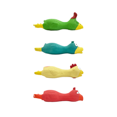 WoWuWoWu 寵物玩具 乳膠發聲雞 趣味造型 啃咬玩具 耐磨材質 隱藏發聲, 隨機, 3個