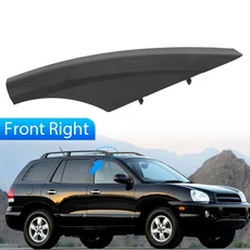 현대 산타페 산타페 2002-2006 자동차 교체 액세서리 용 러기지 바 캡 레일 엔드 쉘 플라스틱 커버 쉘 루프, 03 Front Right, 01 중국