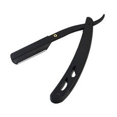 로본 1pc 스트레이트 면도기 가장자리 스테인레스 스틸 날카로운 면도 수염 커터 남성용 도구, Bla