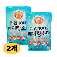 한입 100% 베이킹소다 리필형, 4kg, 2개