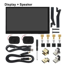 7인치 휴대용 디스플레이 IPS LCD 용량 성 스크린 1024x600 모니터 라스베리 파이 5 4B 노트북 PC 옵션 스, 01 빠른  Mainland, 02 With Speaker