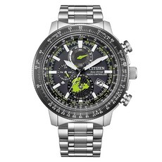 CITIZEN 星辰 (BY3006-53E) PROMASTER 光動能 航空計算尺 電波對時腕錶-銀46mm, 1個