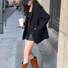 黑色西裝外套韓版休閒個性百搭爆款西服長袖學生新款春秋上衣