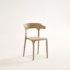 에코 플라스틱 인테리어 디자인 카페 식탁 의자 (5color)), 베이지, 1개