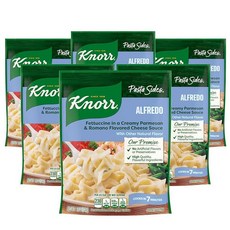 Knorr 맛있는 퀵 파스타 반찬 사이드 디쉬 알프레도 페투치니 인공 향료 없음 방부제 MSG 무첨가 124.7g4.5온스 6개입 [호환], 1)4.5 Ounce (팩 of 6), 124g
