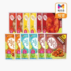 목우촌 저당 닭가슴살 100g 6종 숯불매콤맛 2개+버터갈릭맛 2개+데리야끼맛 2개+강정맛 2개+머쉬룸크림맛 2개+바베큐맛 2개 (총12개) (냉동)