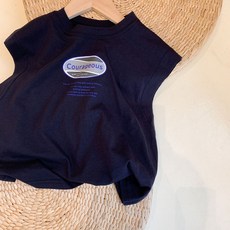 DO Kids童裝 韓版字母印花背心 男童夏季無袖上衣 兒童中大童運動服 -