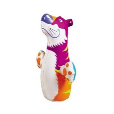 INTEX 動物造型拳擊手充氣不倒翁 兒童運動玩具 底部注水設計, 1個, 花豹