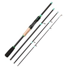 四節路亞竿 - 輕巧便攜，高強度碳纖維，舒適握把，多種釣法適用, 直柄,2.1m｜7尺