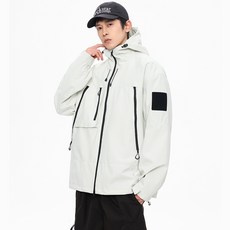 衝鋒衣男款 防風防潑水保暖外套 連帽工裝機能風衣 台灣現貨秋冬登山外套