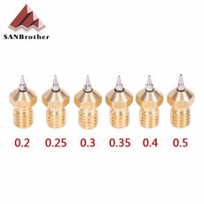 깍지 에어 브러시 어댑터 E3D 탈착식 스테인리스 V5 V6 2MM 4MM 5MM 핫엔드용 M6 3D 세트 스틸 프린터 3MM 부품 75MM, 0 3mm