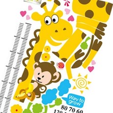 키재기 스티커 기린 인테리어 눈금자 사이즈 pck+8834BP