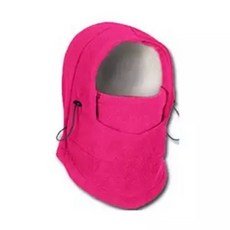 防風頭套 冬季戶外騎行防風飛虎帽抓絨頭套CS帽子面罩加厚保暖滑雪帽口罩, 刷毛加厚【玫紅】, 1個