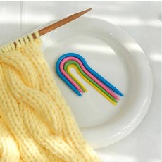 손뜨개 취미용 U자형 꽈배기바늘 4개입 세트 교차뜨기 뜨개질 부자재, U자형 바늘4개 세트