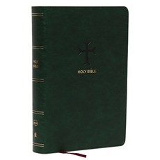 (영문도서) Nkjv End-Of-Verse Reference Bible Personal Size Large Print Leathersoft Green Red Letter... Imitation Leather, Thomas Nelson, English, 9780785294528