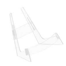 L-프레임 아크릴 기타 스탠드 디스플레이 선반 우쿨렐레 현악기 홀더 랙, 분명한, 작은.