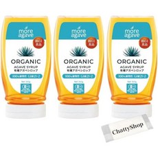 모어 아가베 자연유래 아가베 시럽 360g 3개입 + 챠티샵 오리지널 핫타월 세트, 1개