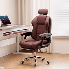 Takata 게이밍 의자 침대형 머리받침조절 발받침대 리클라이너 고급 인조가죽 사무용 컴퓨터 의자, 회색