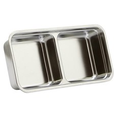 초장 미니 나눔 종지 1p 용기 간장 반찬 스텐 소스 캠핑 사각 간식 2구 케찹 강냉이