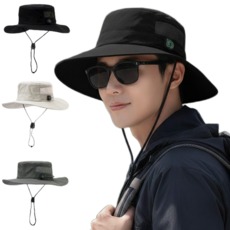 단비상자 등산모자 메쉬 챙넓은 버킷햇 벙거지 낚시 사파리 모자, 블랙