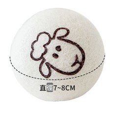 羊毛球烘衣球，附收納袋，8CM，洗衣烘衣防靜電，加速烘乾, 1個, 小羊圖案, 小羊圖案