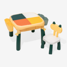 뮤고랑 블록놀이 테이블 세트 (포레스트 색상) - 레고듀플로 호환