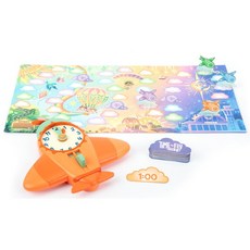 놀이방 시간확인 시계읽기 게임교구 시곗바늘 비행기/ 수세기교구 유아교육장난감