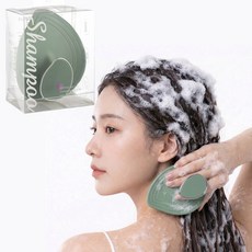 원앤미 샴푸 두피 마사지기 브러쉬, 1개, 그린
