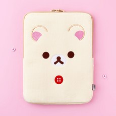 코리락쿠마 태블릿 파우치 11인치-아이보리, 단품