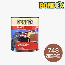 본덱스 우드스테인 743 레드우드 무광 750ml 목재 방부 방충용 도료 오일스텐, 1개