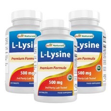 베스트내추럴스 L 라이신 lysine 500mg 250정 3개