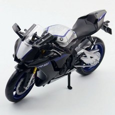 112 스케일 야마하 YZF-R1M 오토바이 모델 장난감 합금 다이캐스트 시뮬레이션 모델 모터 사이클 컬렉션 장식 소년 장난감 선물, [02] Black, 1개