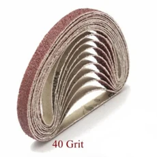 50pcs 10x330mm 샌딩 벨트 샌드페이퍼 그릿 40 60 80 120 샌딩 종이 에어 벨트 샌더 폴리싱 머신 용 연마, 01 빠른, 03 40Grit
