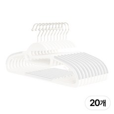 그리에티 투톤라운드 논슬립 옷걸이 회전형, 화이트, 20개