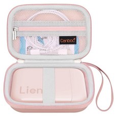 Canboc Liene 5.1x7.6cm(2x3인치) 포토 프린터용 하드 케이스 미니 인스턴트 휴대용 프린터 박스 인화지에 맞는 메시 백 케이블 그레이(케이스만 해당), 로즈 골드