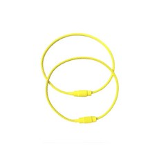 10pcs 사탕색 수제 DIY 제작 와이어 로프 열쇠고리 다색 부품 버클, yellow
