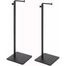 금속 핸드백 랙 디스플레이 단면 조절식 스탠드 2팩거울, Black