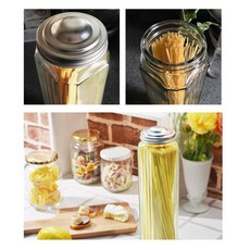 도요사사키 글라스 파스타병 보관병 파스타보관통, 2개, 1.5L