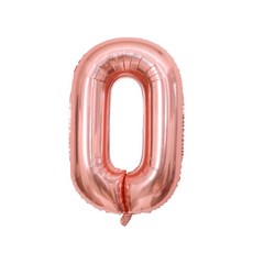 超大玫瑰金數字氣球 - 生日派對裝飾 鋁箔氣球, 0