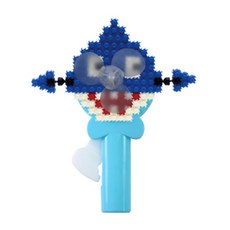 툭툭블럭 손 선풍기 만들기 세트 교육용 미니 수동 선풍기 도안 포함, 1세트, 꼬마상어 5개