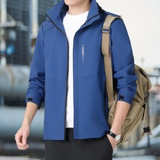 男士春秋季寬鬆大尺碼防風保暖機能外套夾克