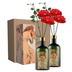 라플로리아 꽃 디퓨저, 2개, 500ml, S6.다시한번힘내요향/B9.미니모란-L12/레드