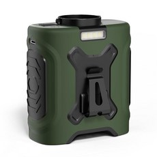 LOUISWARE 휴대용 허리 팬 10000mAh 벨트 팬 18000RPM 클립 팬 최대 24시간 작동 시간 5가지 속도 조절 LED 손전등 및 충전 디스플레이 야외 캠핑 여행