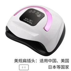 휴대용 네일 램프 휴대폰 거치대 광선치료기 168W 고출력 네일 드라이어, 01 White purple US