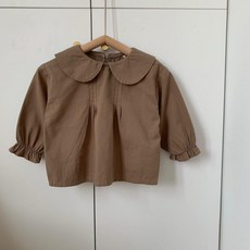 小不點兒 精致好看 韓版21秋季女童洋氣娃娃衫小童小女孩寶寶純棉長袖小衫90-130