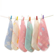 25*25 순면 6층 거즈면 손수건 어린이 걸이 수건 유치원 개인 준비물