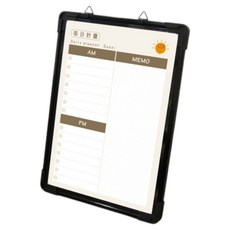 【WTB極黑框】45x60cm磁性白板 掛式單面雙面白板 月份週計劃記事板, 雙面-週計劃&月打卡-F45x60cm