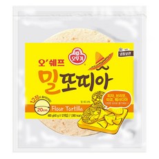 오뚜기 오쉐프 밀또띠아 8호 20cm (12장) 480G, 2개, 480gg