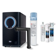 3M HEAT3000 櫥下式雙溫觸控熱飲機搭配3US-MAX-S01H強效型廚下淨水系統，贈送主濾芯、前置PP系統、樹脂系統, HEAT3000+S01H